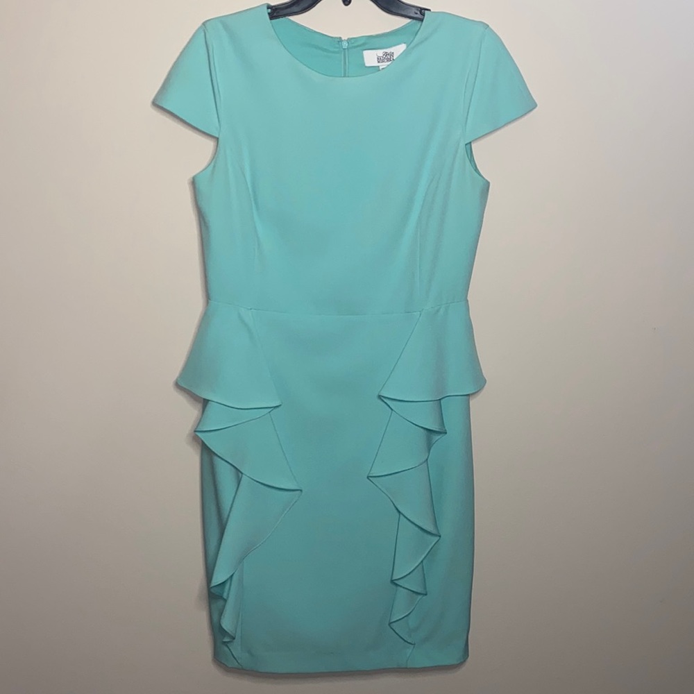 Belle Badgley Mischka Mint Peplum Dress